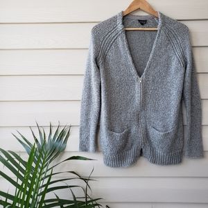 TopShop Gray Knitted Cardigan Sweater Size 4